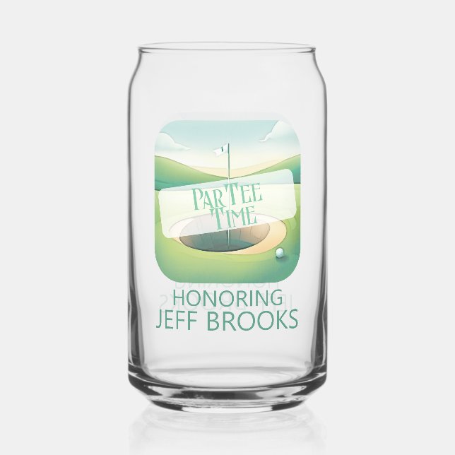 Golf Theme Drinkware Set Can Glass (Front)