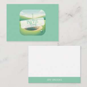 Golf Theme Green Personalized Card