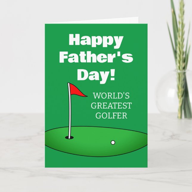 Golf theme Happy Father's Day Card for dad (Front)