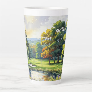 Golf Theme Latte Mug