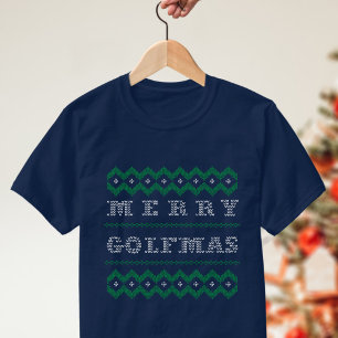 Golf Theme Merry Golfmas Holiday T-Shirt