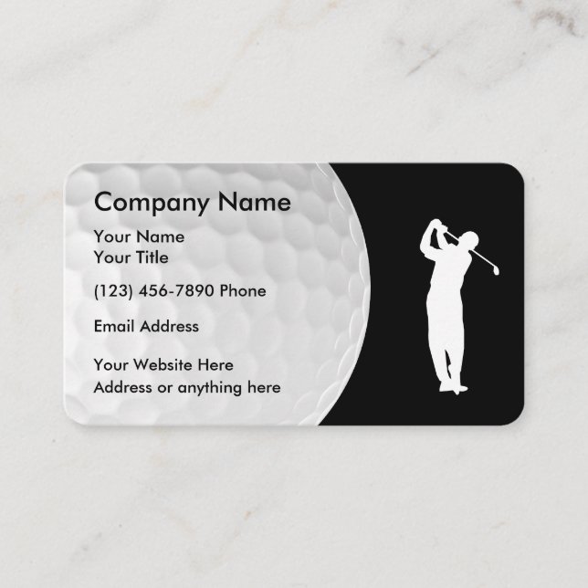 Golf Theme Modern Deisgn Business Card (Front)