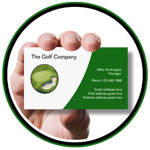 Golf Theme Modern Logo Business Cards
