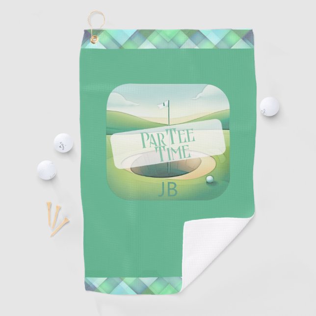 Golf Theme Par Tee Personalised Towel (InSitu)