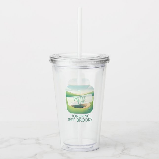 Golf Theme Party Acrylic Tumbler (Front)