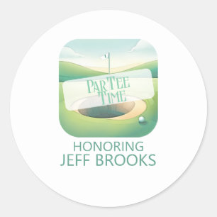 Golf Theme Party Classic Round Sticker