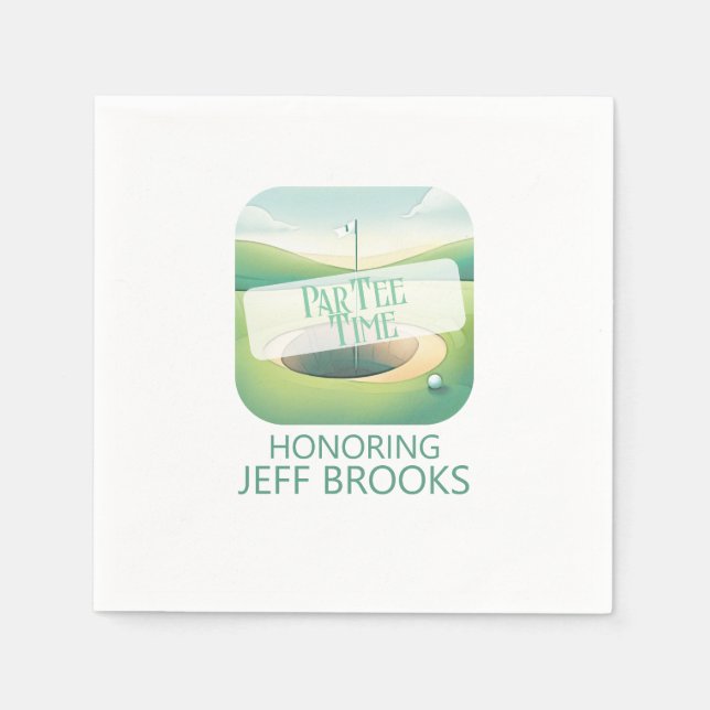 Golf Theme Party Napkin (Front)