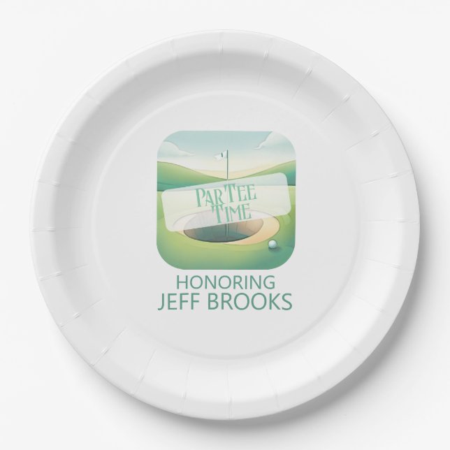 Golf Theme Party Paper Plate (Front)