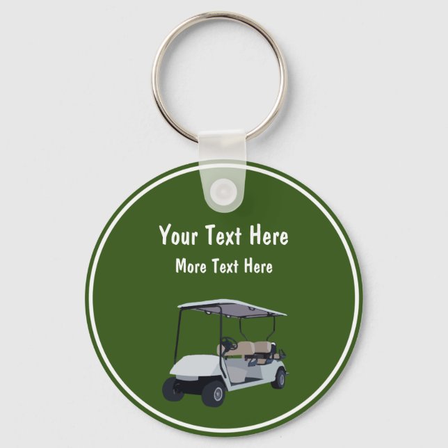 Golf Theme Promotional Keychains Golf Car Theme (Front)