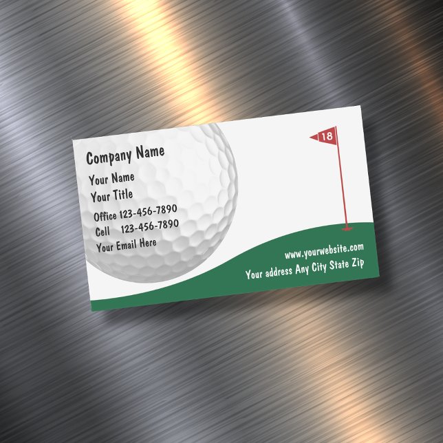 Golf Theme Simple Business Cards Magnet (Creator Uploaded)