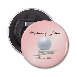 Golf Theme Wedding Pink Matchboxes Bottle Opener