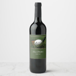 Golf Theme Wine Label