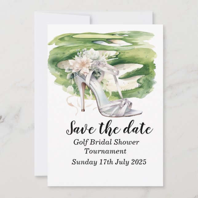 Golf-Themed Bridal Shower Invitation – Fore  (Front)