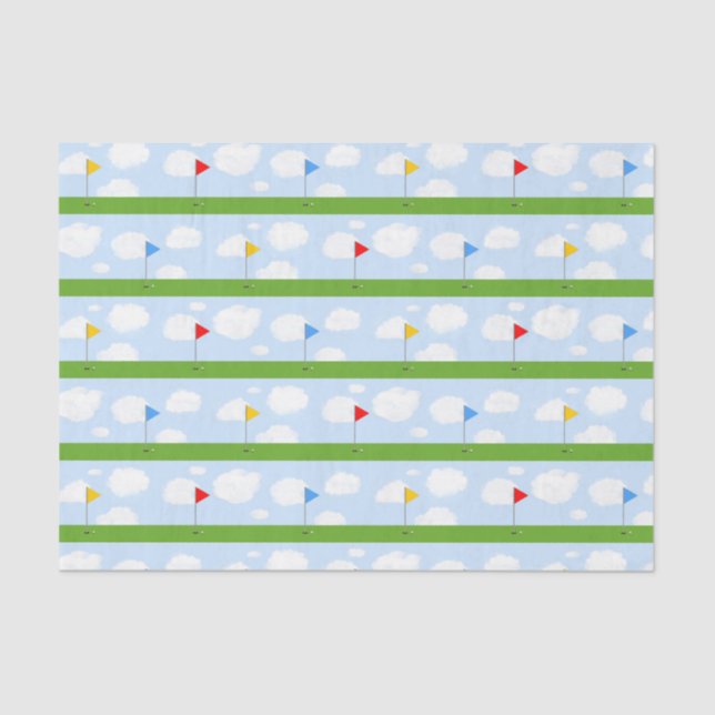 Golf Themed Celebration Tissue Paper (Front)