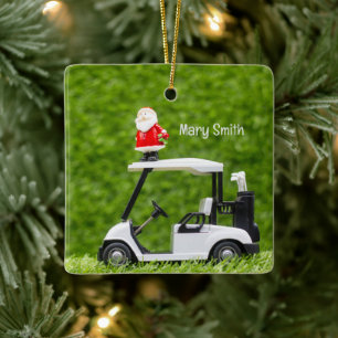 Golf themed Christmas gifts for Golfer Ceramic Ornament