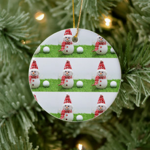 Golf themed Christmas gifts for Golfer Ceramic Tree Decoration