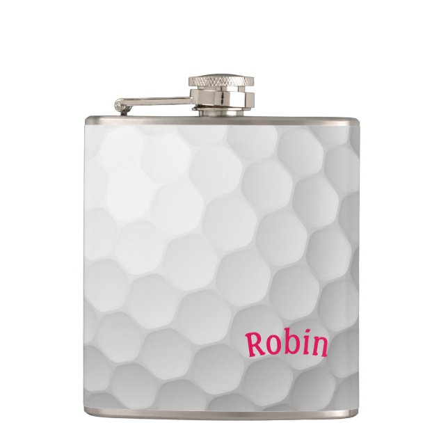 Golf Themed Flask Personalised for Her (Front)