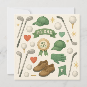 Golf themed for Dad  Holiday Card