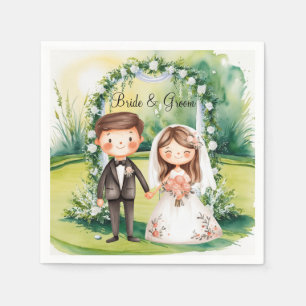 Golf themed for Golfer's Wedding Party Napkin