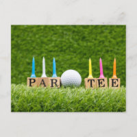 Golf-themed for Let's Par tee for golfer party