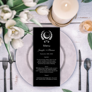 Golf Themed Formal Wedding  Menu