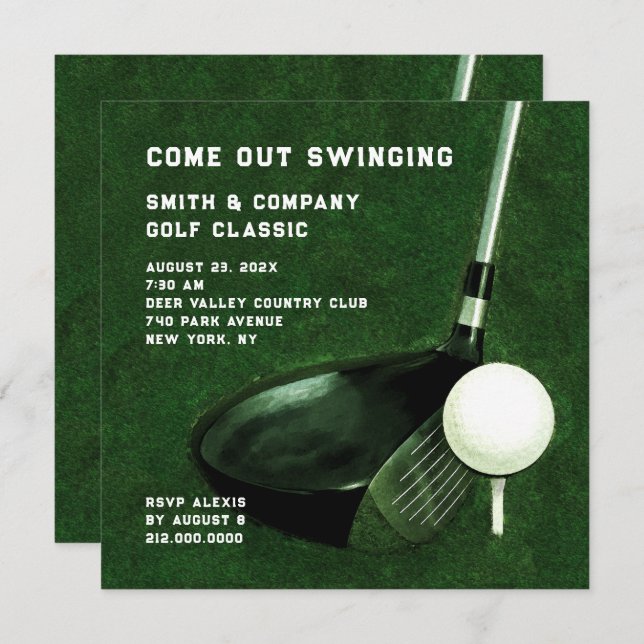 Golf Themed Invitation (Front/Back)