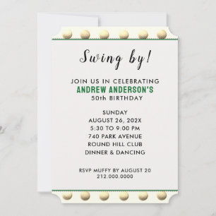 Golf Themed Party Invitation