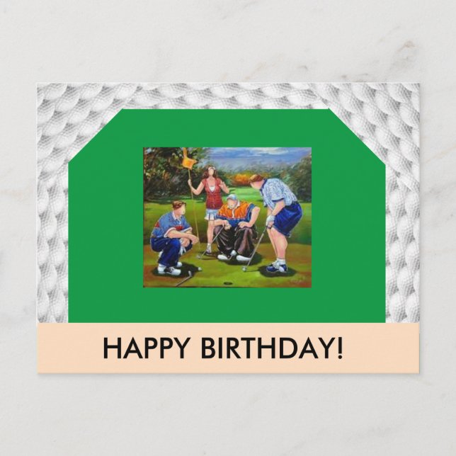 Golf Themed Post Card (Front)