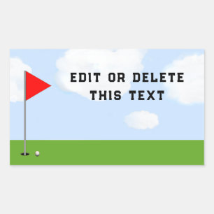 Golf Themed  Rectangular Sticker