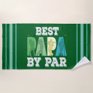 Golf-Themed Tribute for Dad Beach Towel
