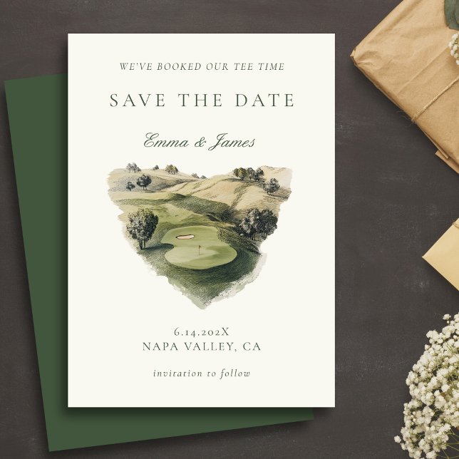 Golf Themed Vintage Watercolor Elegant Stylish Invitation (Creator Uploaded)