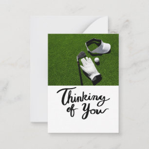 Golf Thinking of you on green grass Card