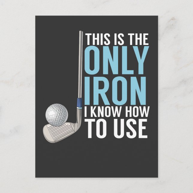 Golf - This Is The Only Iron Postcard (Front)