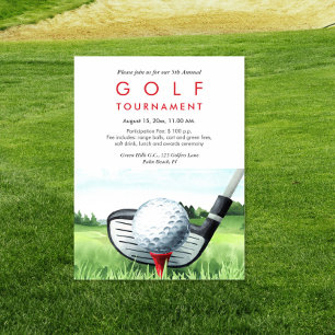 Golf Tournament Annual Invitation Postcard