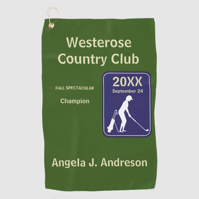 Golf 🏌 Tournament Award Prize  Towel (Front)