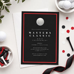 Golf Tournament Birthday Party Invitation