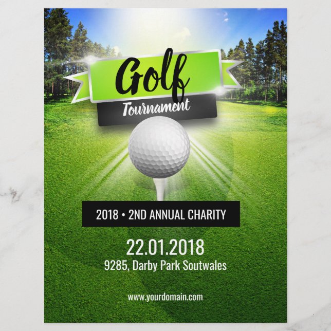 Golf Tournament Charity Flyer Poster (Front)