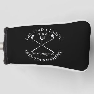 Golf Tournament Classic Black And White Head Cover