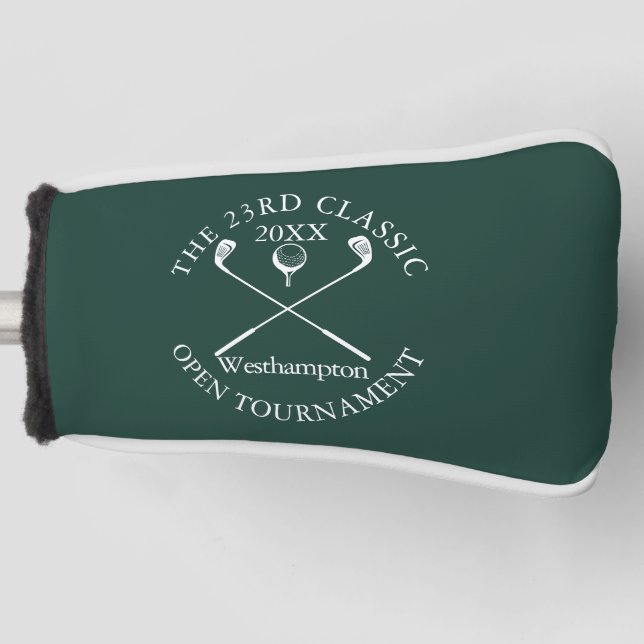 Golf Tournament Classic Event Emerald Green Head Cover (Front)