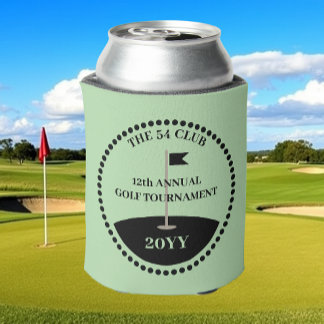Golf Tournament Club Name Mint Green Can Cooler
