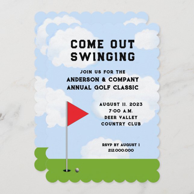 Golf Tournament Invitation (Front/Back)