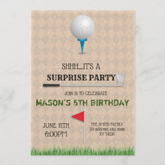 Golf tournament party invitation