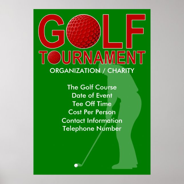 Golf Tournament Poster 3 (You Can Customise) (Front)