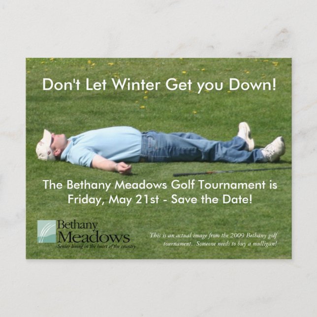Golf Tournament Save the Date Card (Front)