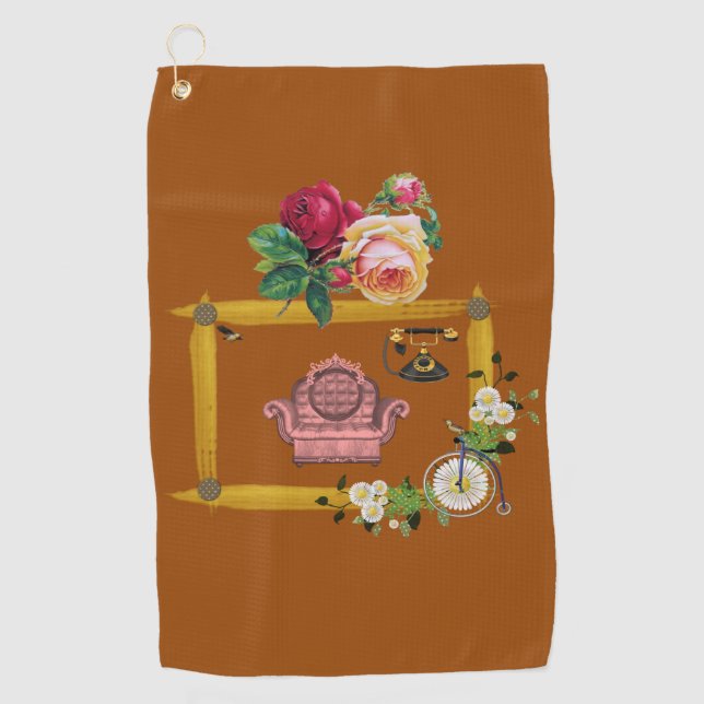 Golf Towel Floral (Front)