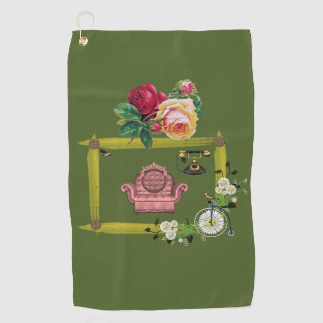 Golf Towel Floral (Front)