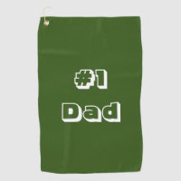 Golf Towel Green Golf Towel #1 Dad