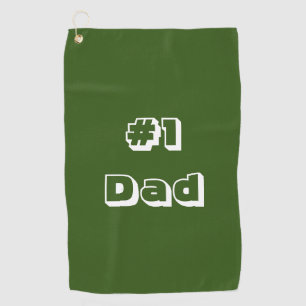 Golf Towel Green Golf Towel #1 Dad