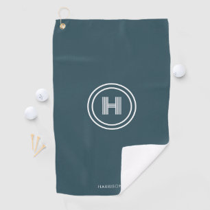 Golf Towel Modern Simple Monogrammed
