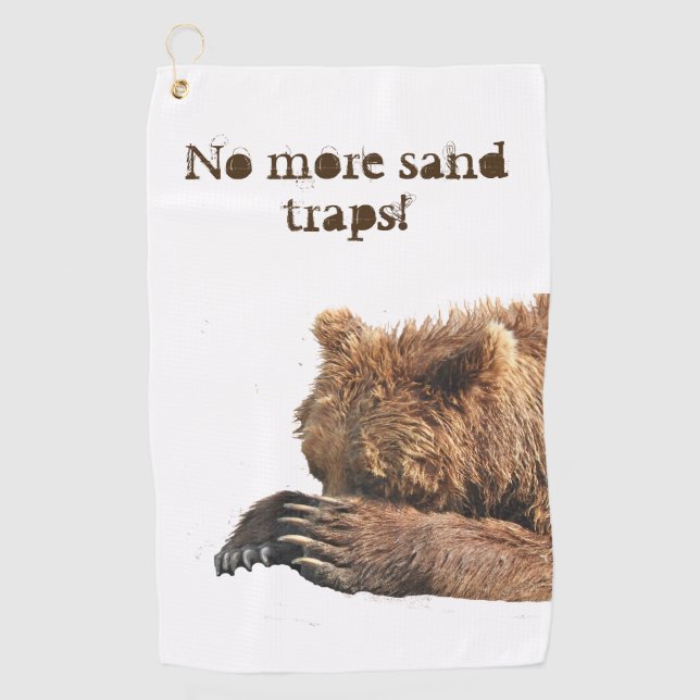 Golf Towel w/ grizzly bear (Front)